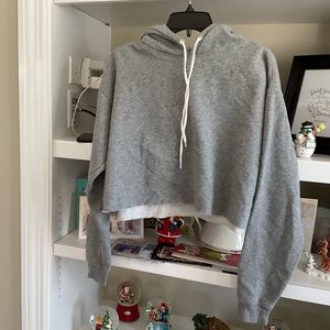Wild Fable cropped Sweatshirt hoodie Sz M